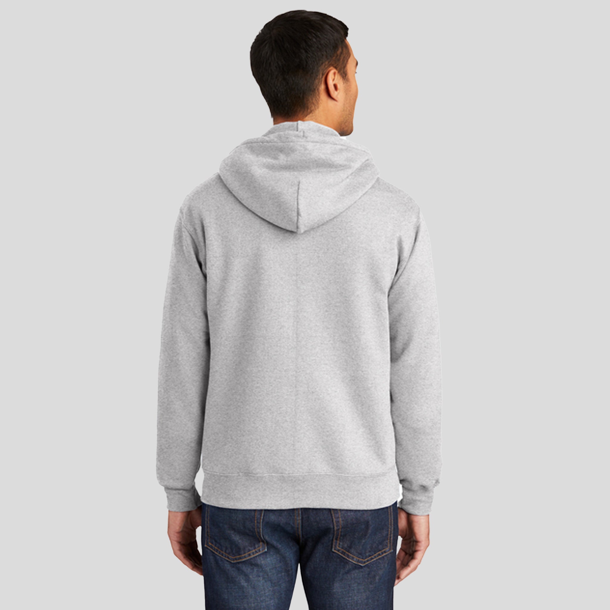 Tall Essential Fleece Full-Zip Hooded Sweatshirt | Ash