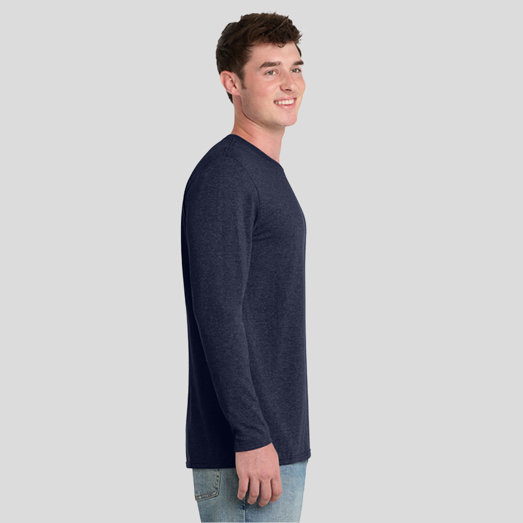 Tri-Blend Long Sleeve Tee | Team Navy Heather
