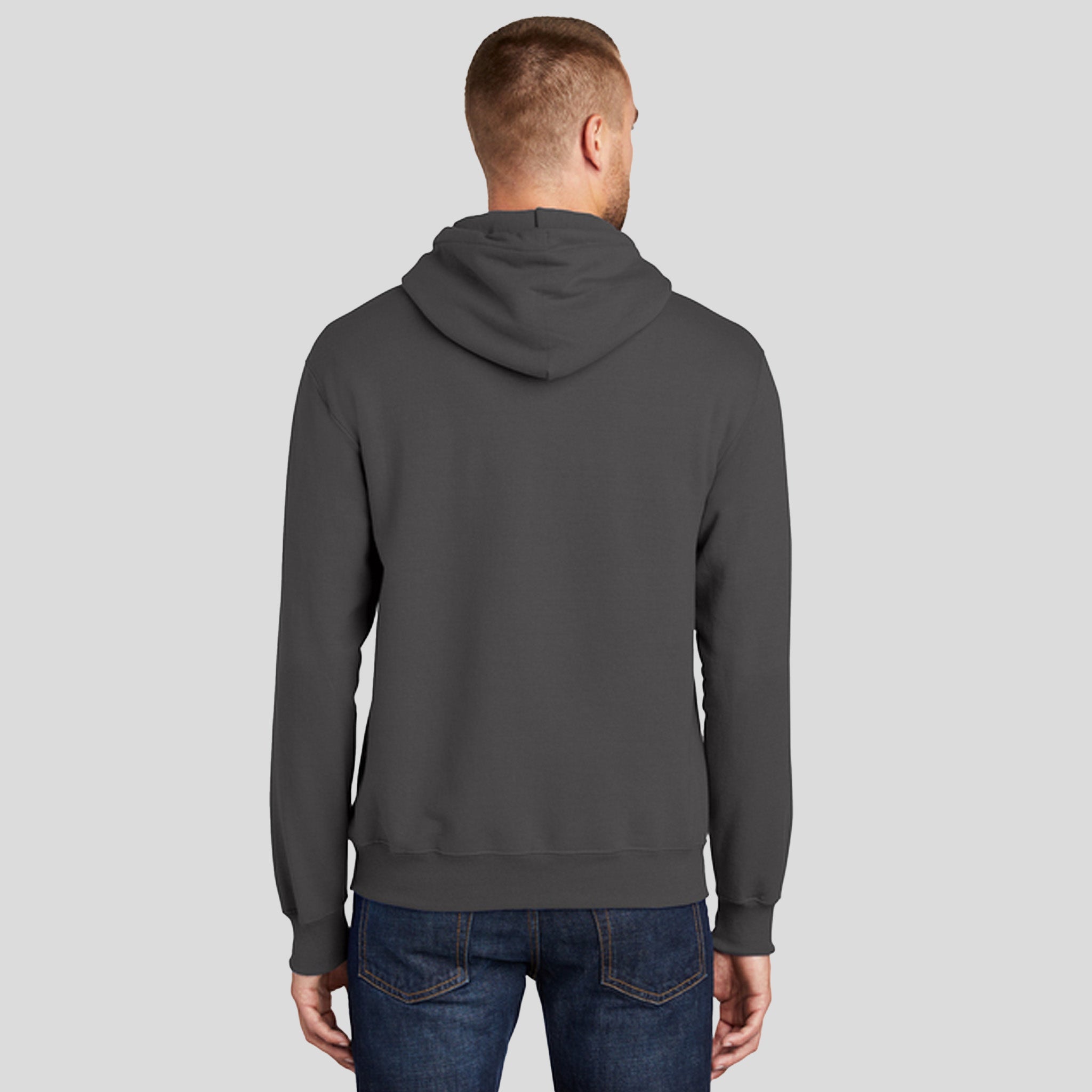 Tall Essential Fleece Pullover Hooded Sweatshirt | Charcoal