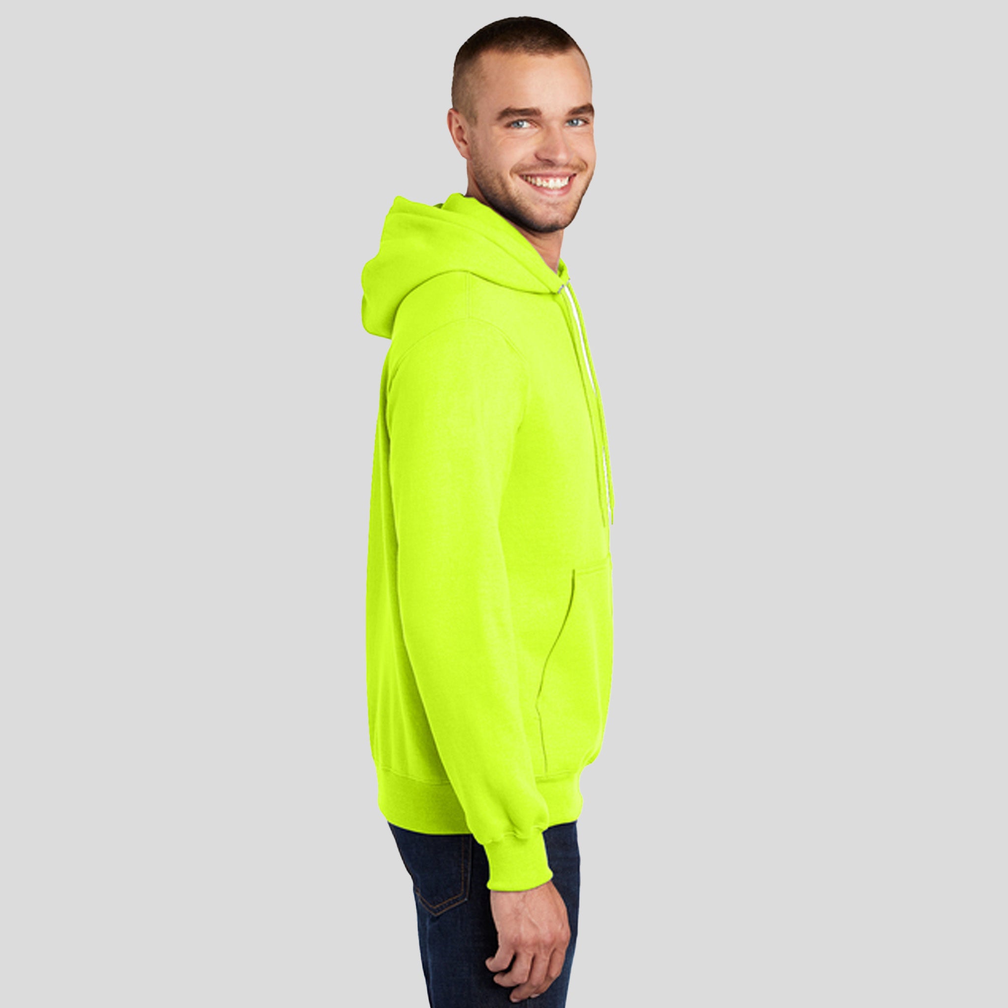 Core Fleece Pullover Hooded Sweatshirt | Safety Green