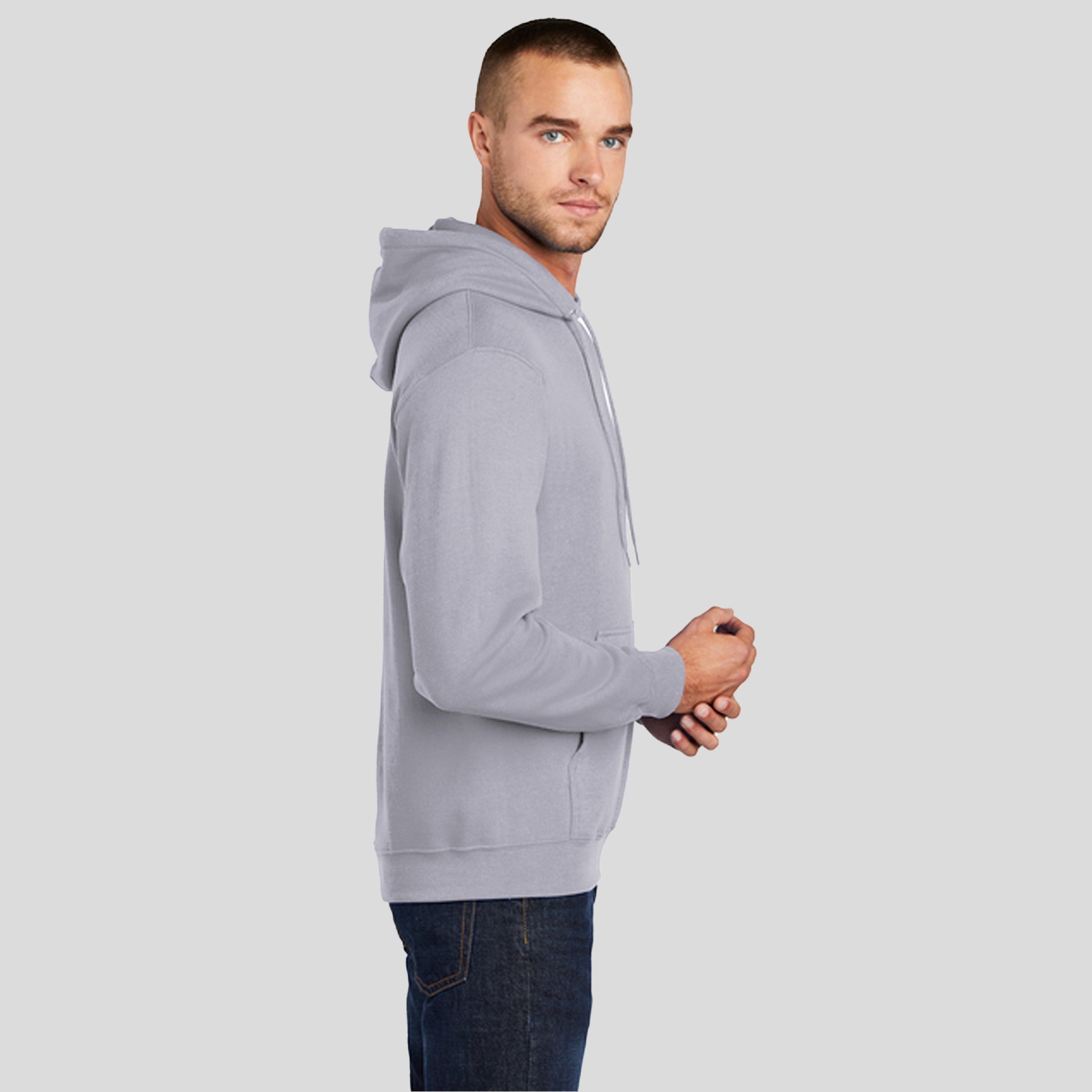 Core Fleece Pullover Hooded Sweatshirt | Silver