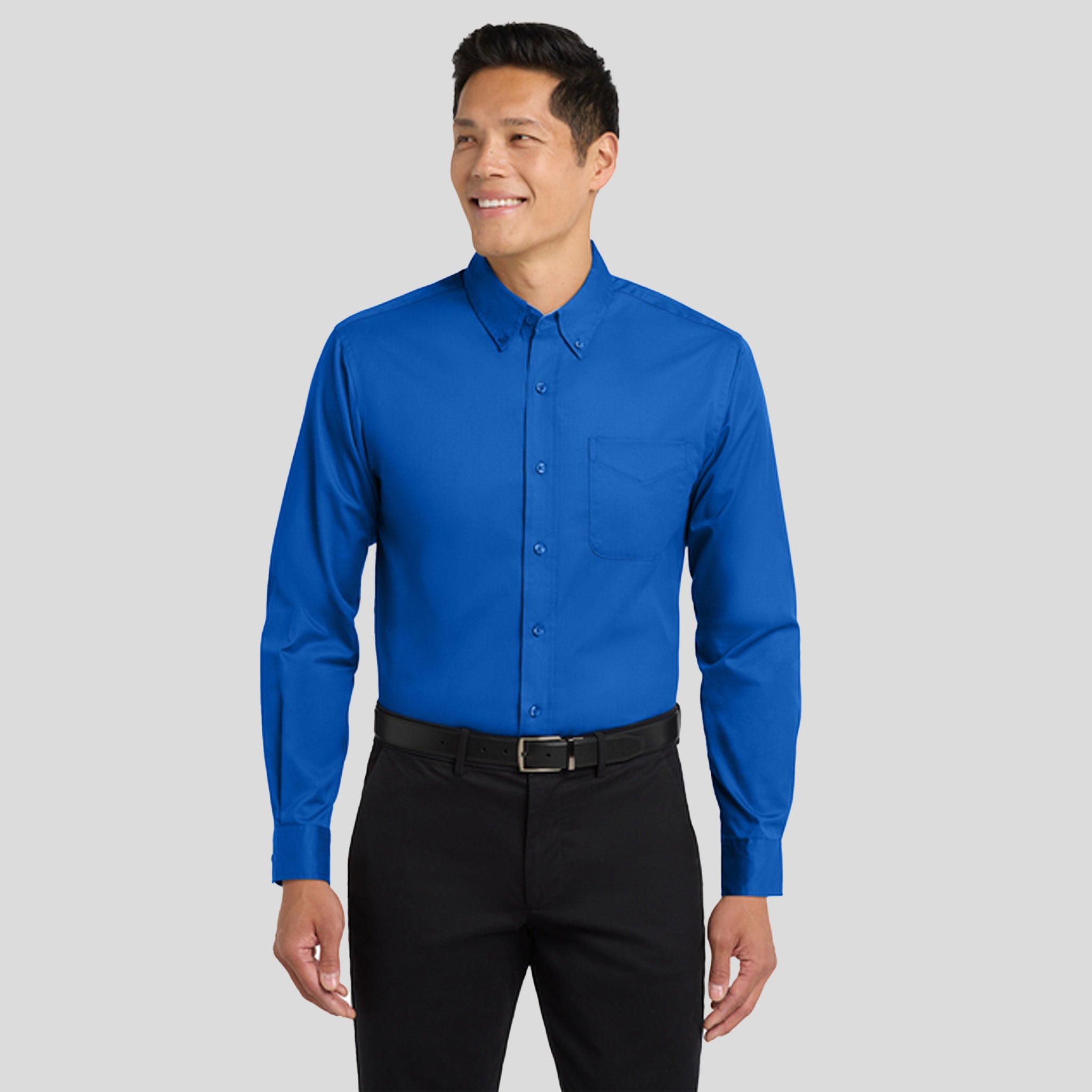 Long Sleeve Easy Care Shirt | Strong Blue