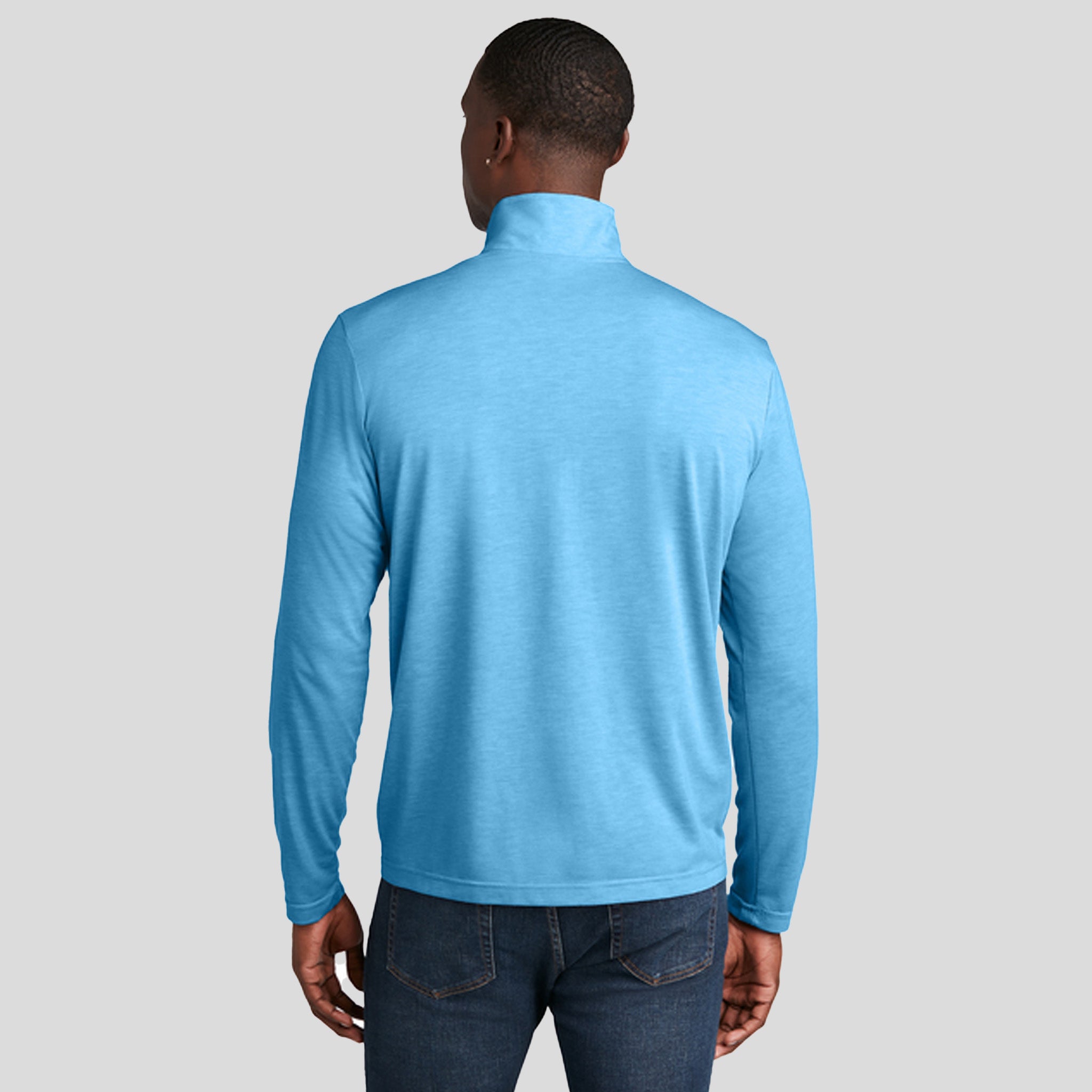 PosiCharge ® Tri-Blend Wicking 1/4-Zip Pullover | Pond Blue Heather