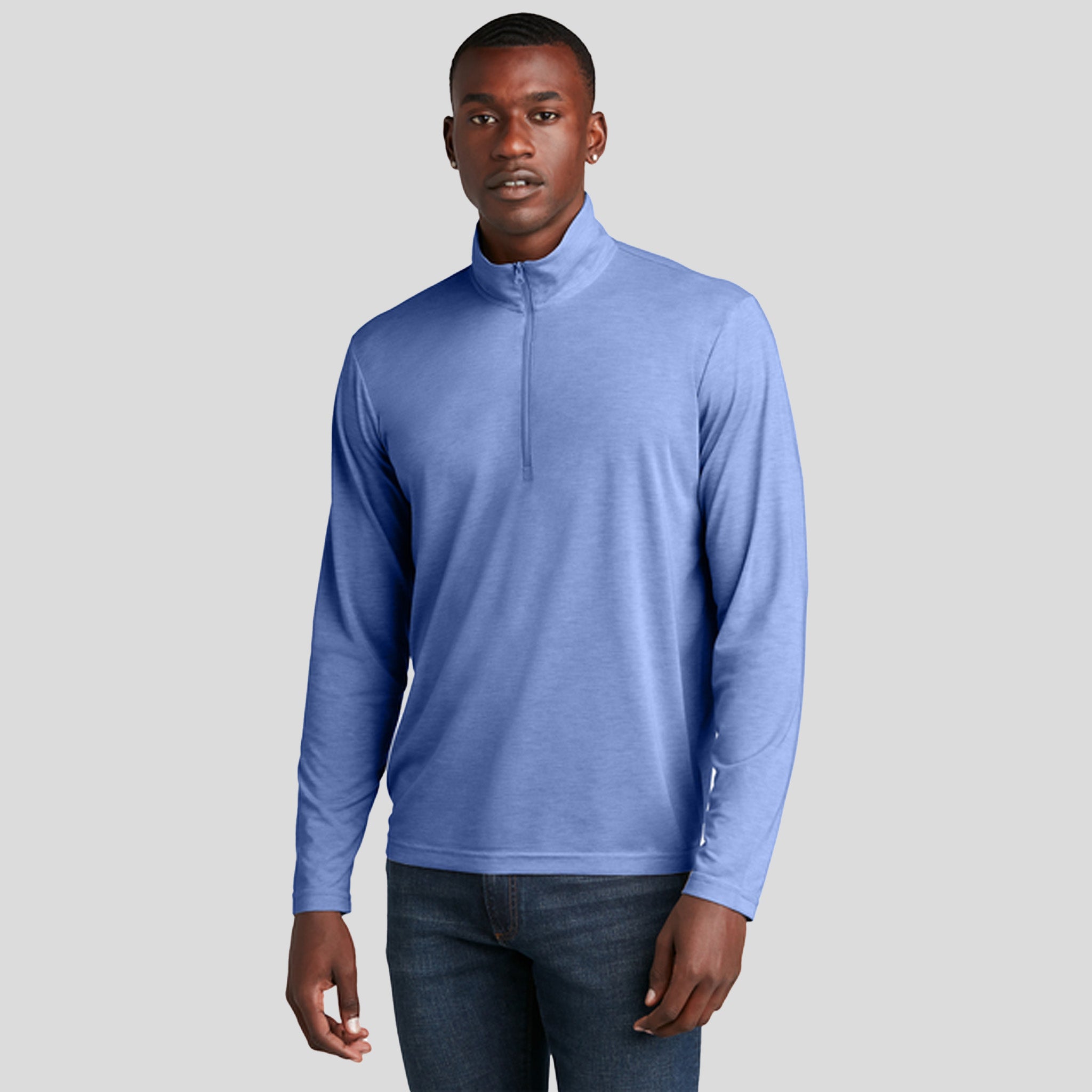 PosiCharge ® Tri-Blend Wicking 1/4-Zip Pullover | True Royal Heather