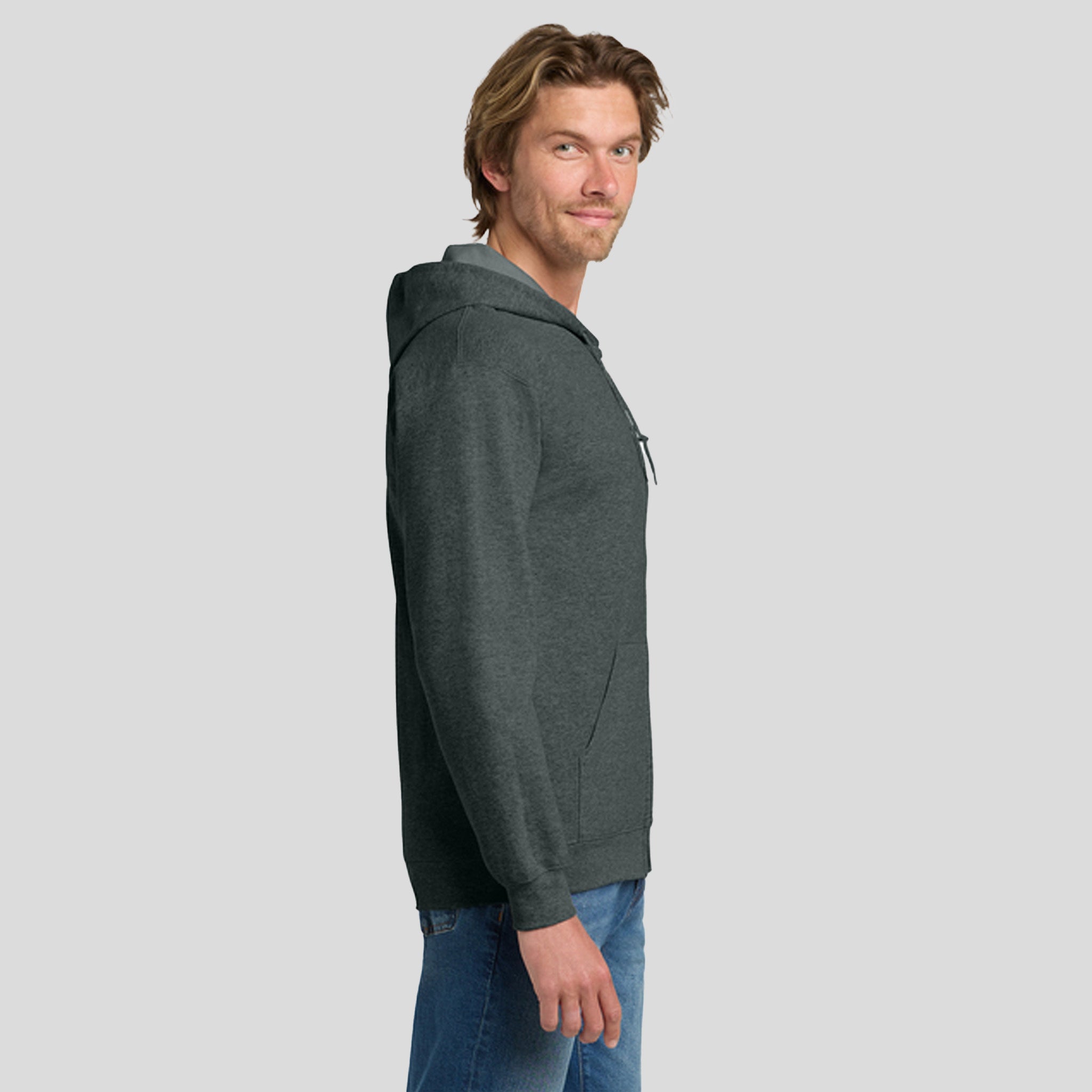 Heavy Blend™ Full-Zip Hooded Sweatshirt | Dark Heather Grey
