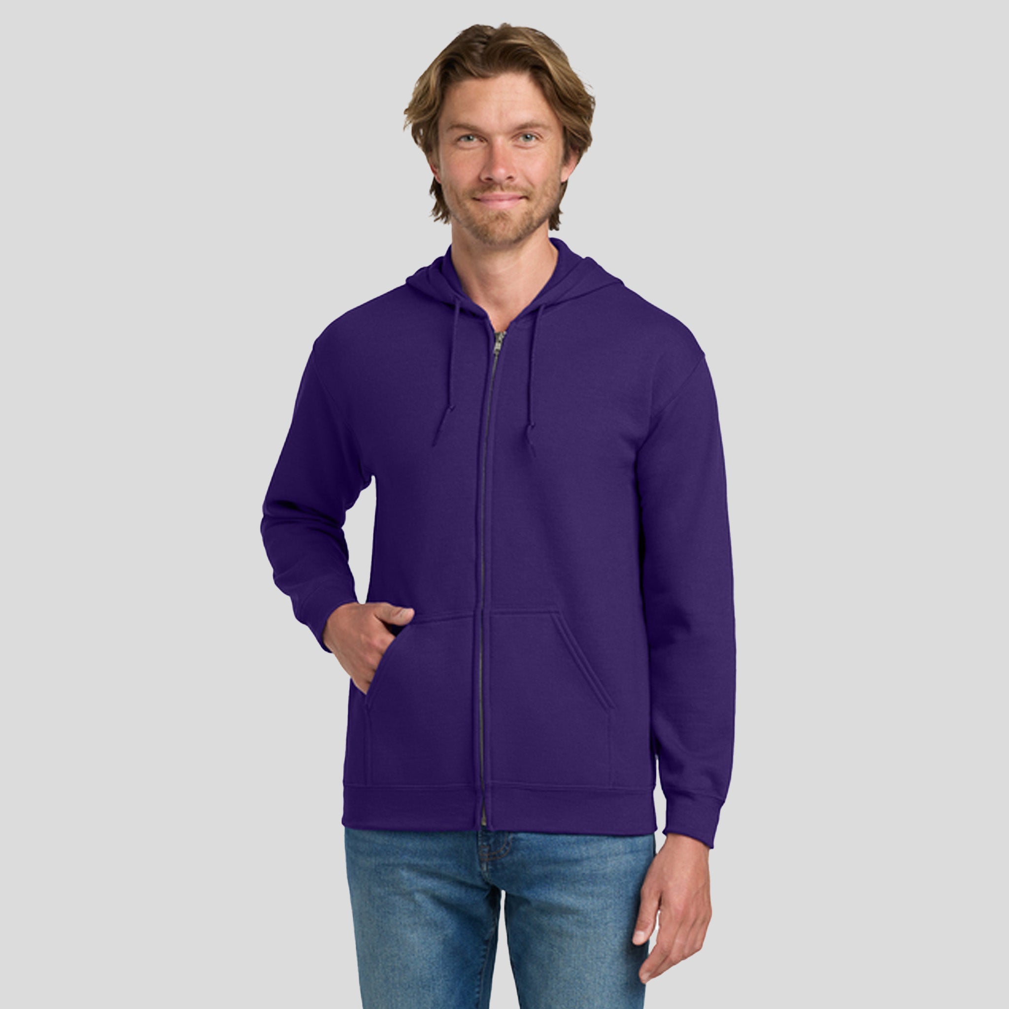 Heavy Blend™ Full-Zip Hooded Sweatshirt | Purple