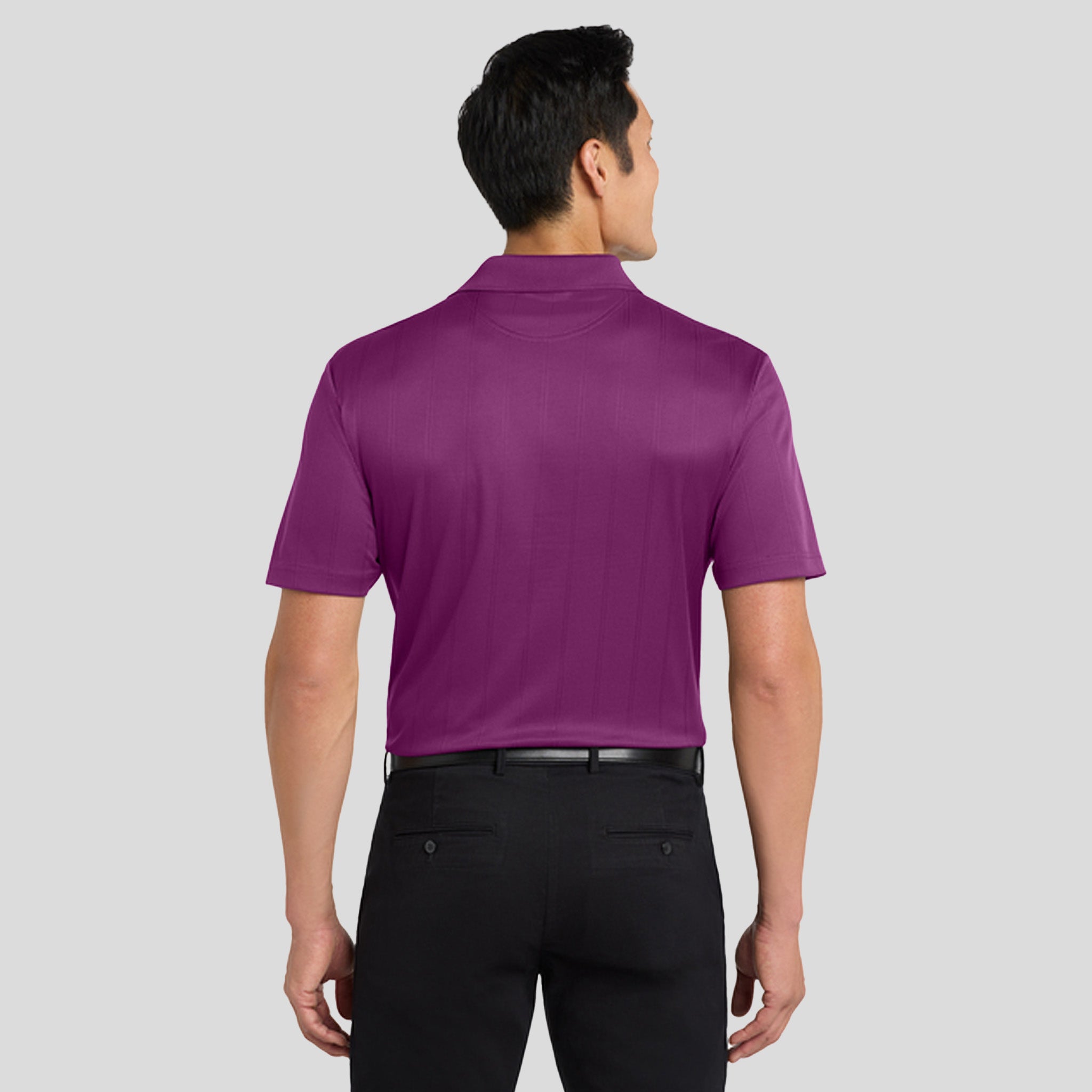 Performance Fine Jacquard Polo | Violet Purple