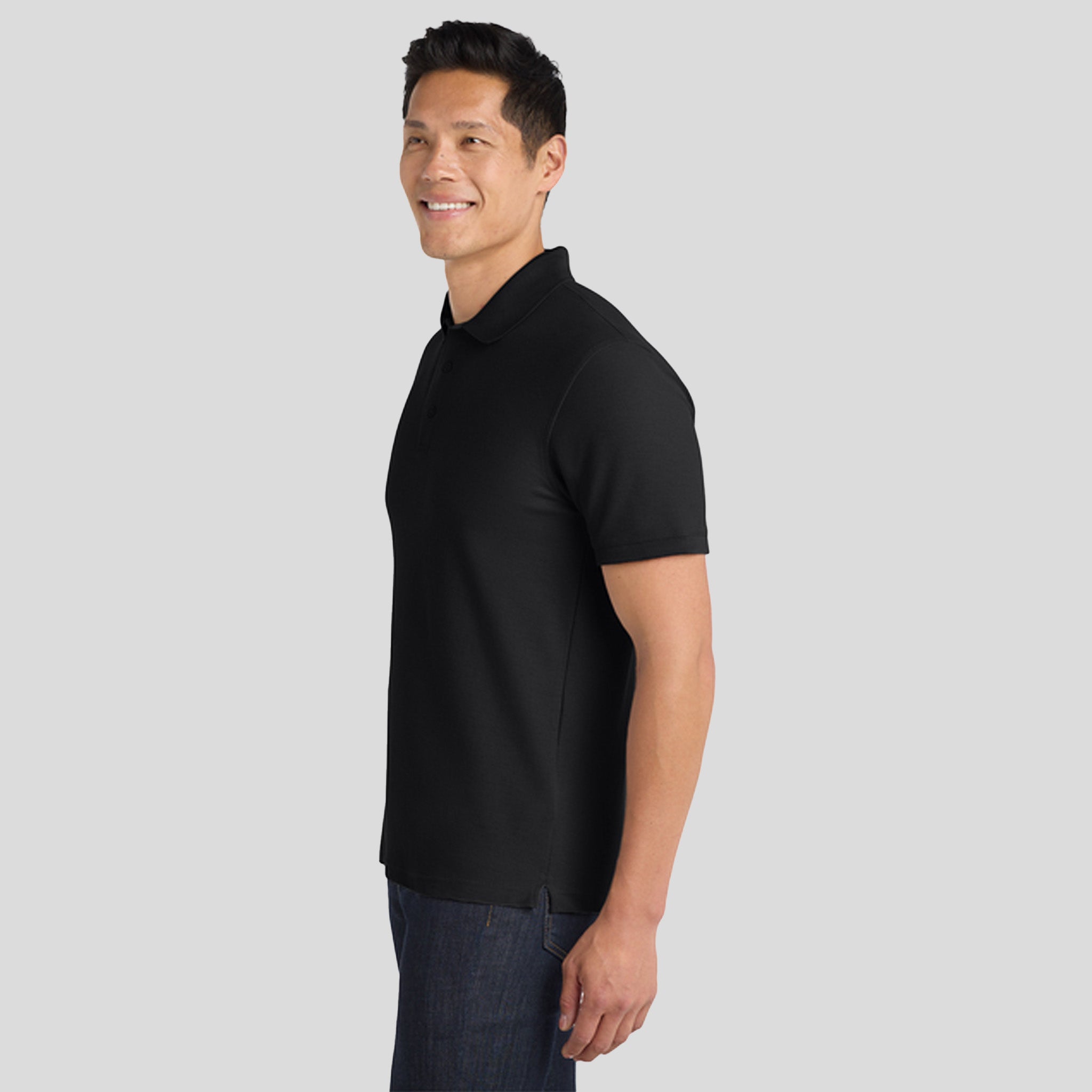 Men's Core Classic Pique Polo | Deep Black